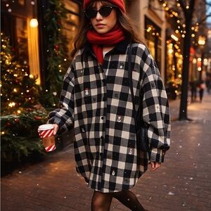 Victoria Jones Woman Holiday Button-Down Shirt – 2X